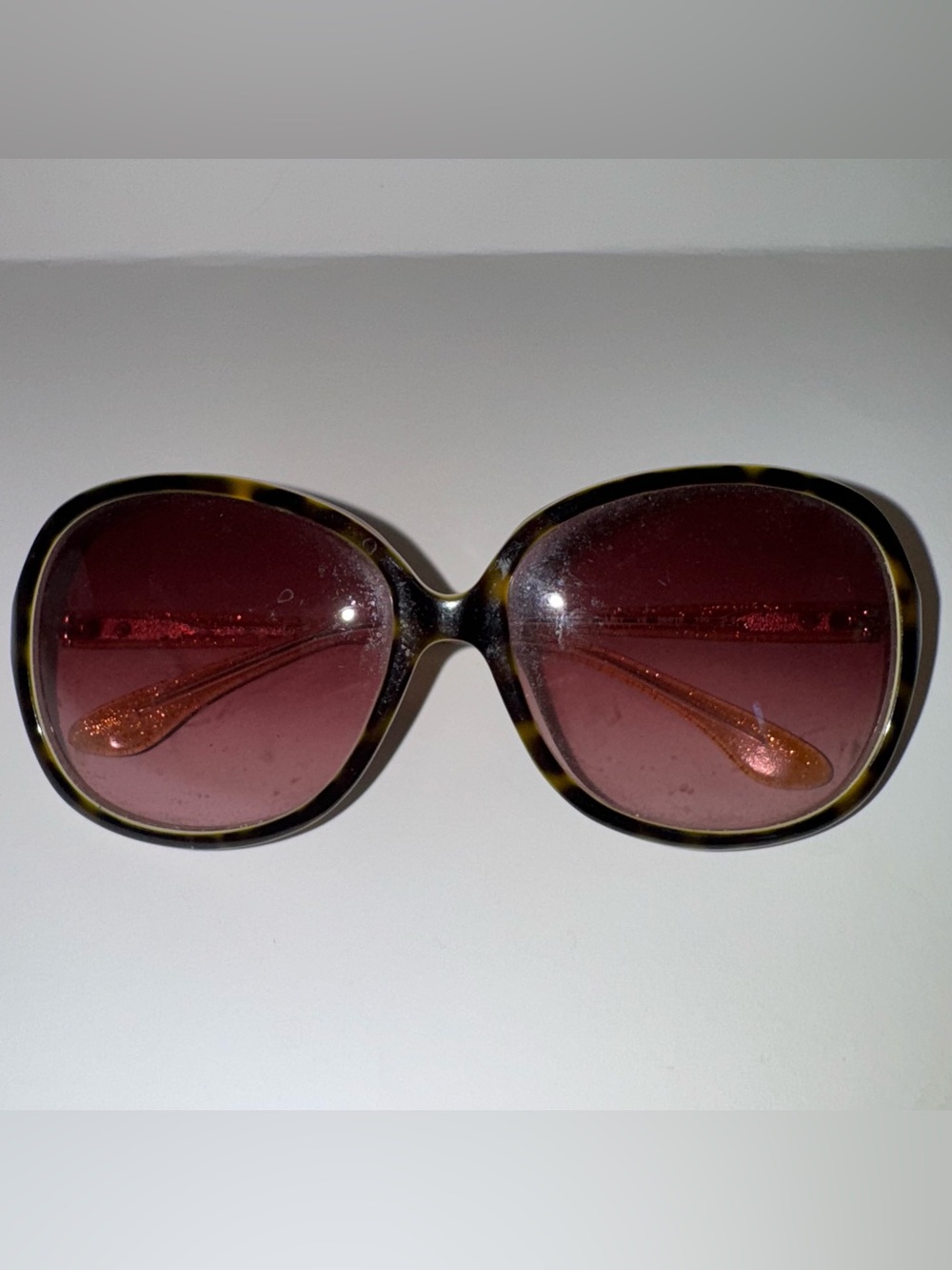 Kate Spade GABI/S OJBY Oversized Round Gradient Sunglasses 130 Gold Tortoise